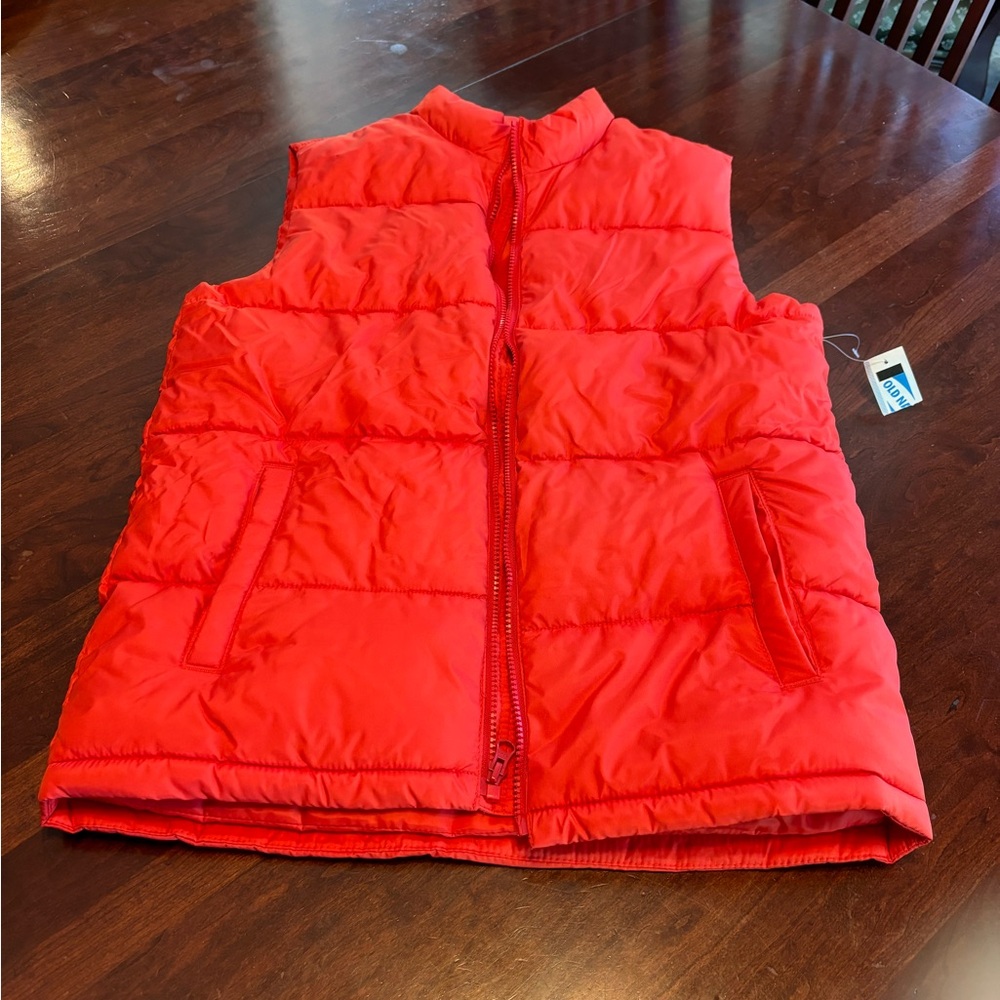 Old Navy hunter orange boys XXL puffer vest